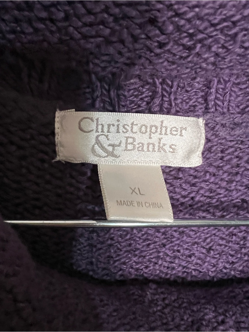Christopher & Banks Vintage 90s Y2K Purple Snowman Embroidered Holiday Sweater - Picture 4 of 8